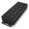 ICY BOX IB-HUB1703-QC3 USB 3.2 Gen 1 (3.1 Gen 1) Type-B 5000 Mbit/s juodas