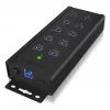 ICY BOX IB-HUB1703-QC3 USB 3.2 Gen 1 (3.1 Gen 1) Type-B 5000 Mbit/s juodas