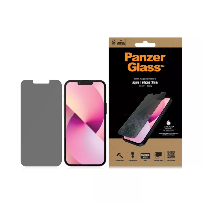 PanzerGlass ® Privatumo ekrano apsauga iPhone 13 Mini | Standartinis prigludimas