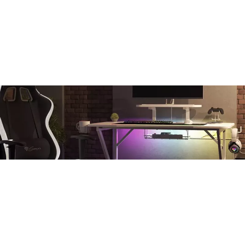 Gaming stalas GENESIS Holm 320 RGB White