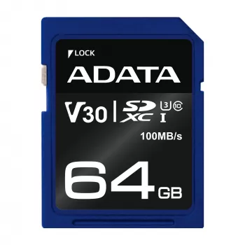 ADATA ASDX64GUI3V30S-R atminties kortelė 64 GB SDXC UHS-I Class 10