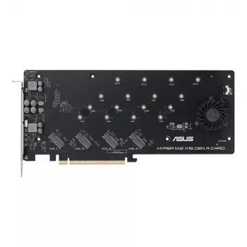 ASUS Hyper M.2 x16 Gen 4 kortelė – PCIe 4.0 adapteris keturiems NVMe M.2 diskams