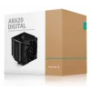 Oro aušintuvas DeepCool AK620, 12 cm, du 120 mm ventiliatoriai, 6 šilumos vamzdeliai, TDP 260 W, PWM, FDB, aukštis 160 mm, juodas