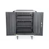 DIGITUS Įkrovimo vežimėlis 30 vietų, 15,6 col., juodas 1100 x 700 x 650 mm, su USB, PDU, ventiliatoriumi