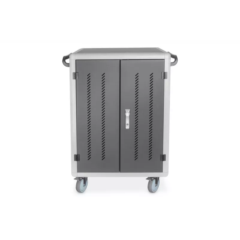 DIGITUS Įkrovimo vežimėlis 30 vietų, 15,6 col., juodas 1100 x 700 x 650 mm, su USB, PDU, ventiliatoriumi