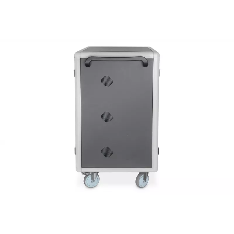 DIGITUS Įkrovimo vežimėlis 30 vietų, 15,6 col., juodas 1100 x 700 x 650 mm, su USB, PDU, ventiliatoriumi