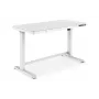 DIGITUS elektrinis reguliuojamo aukščio stalas 120x60x12 cm su USB, baltas