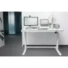 DIGITUS elektrinis reguliuojamo aukščio stalas 120x60x12 cm su USB, baltas