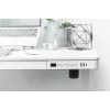 DIGITUS elektrinis reguliuojamo aukščio stalas 120x60x12 cm su USB, baltas