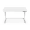 DIGITUS elektrinis reguliuojamo aukščio stalas 120x60x12 cm su USB, baltas