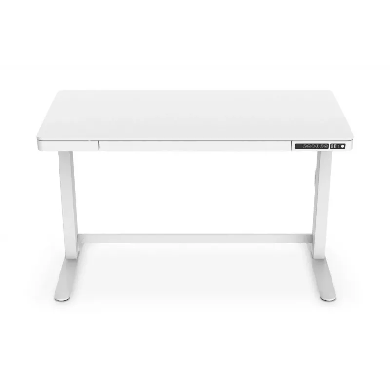 DIGITUS elektrinis reguliuojamo aukščio stalas 120x60x12 cm su USB, baltas