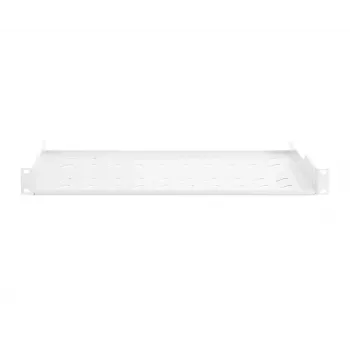 DIGITUS 1U fiksuota lentyna su ventiliacinėmis angomis, pilka (RAL 7035), iki 15 kg, 45x483x250 mm