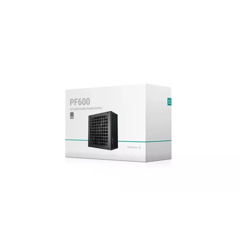 Maitinimo blokas DeepCool PF600 600 W, ATX 2.4, 80 PLUS, 48 A ant +12V, 120 mm ventiliatorius, nemodulinis