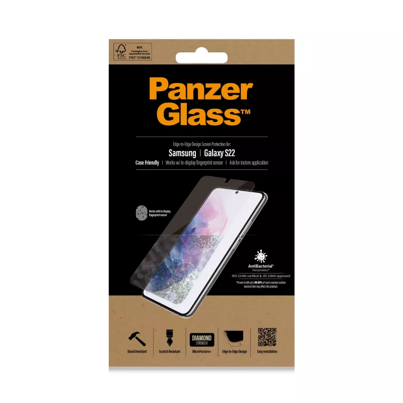 PanzerGlass UltraForce1 Samsung Galaxy S22 5G | Ekrano apsauginis stiklas
