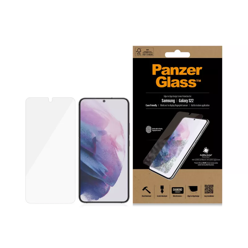 PanzerGlass UltraForce1 Samsung Galaxy S22 5G | Ekrano apsauginis stiklas