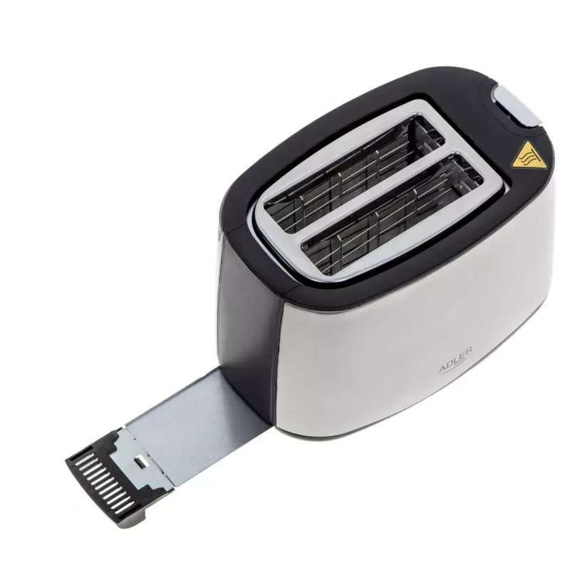 Skrudintuvas Adler AD 3214, 2 griežinėliams, nerūdijantis plienas, 900 W, 7 skrudinimo lygiai, atšildymas/pašildymas/automatinis išsijungimas