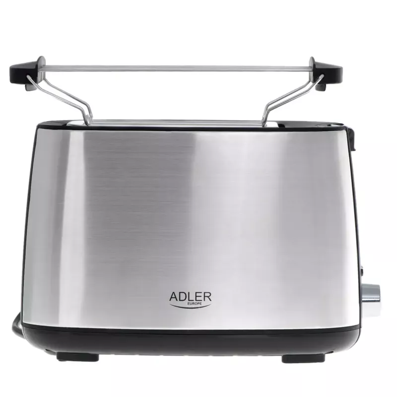 Skrudintuvas Adler AD 3214, 2 griežinėliams, nerūdijantis plienas, 900 W, 7 skrudinimo lygiai, atšildymas/pašildymas/automatinis išsijungimas