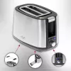 Skrudintuvas Adler AD 3214, 2 griežinėliams, nerūdijantis plienas, 900 W, 7 skrudinimo lygiai, atšildymas/pašildymas/automatinis išsijungimas