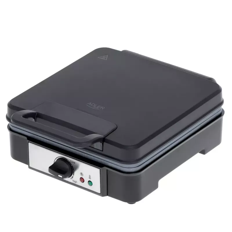 Vaflinė Adler AD 3049, 4 kvadratiniai vafliai, nelipni danga, 1800 W, juoda