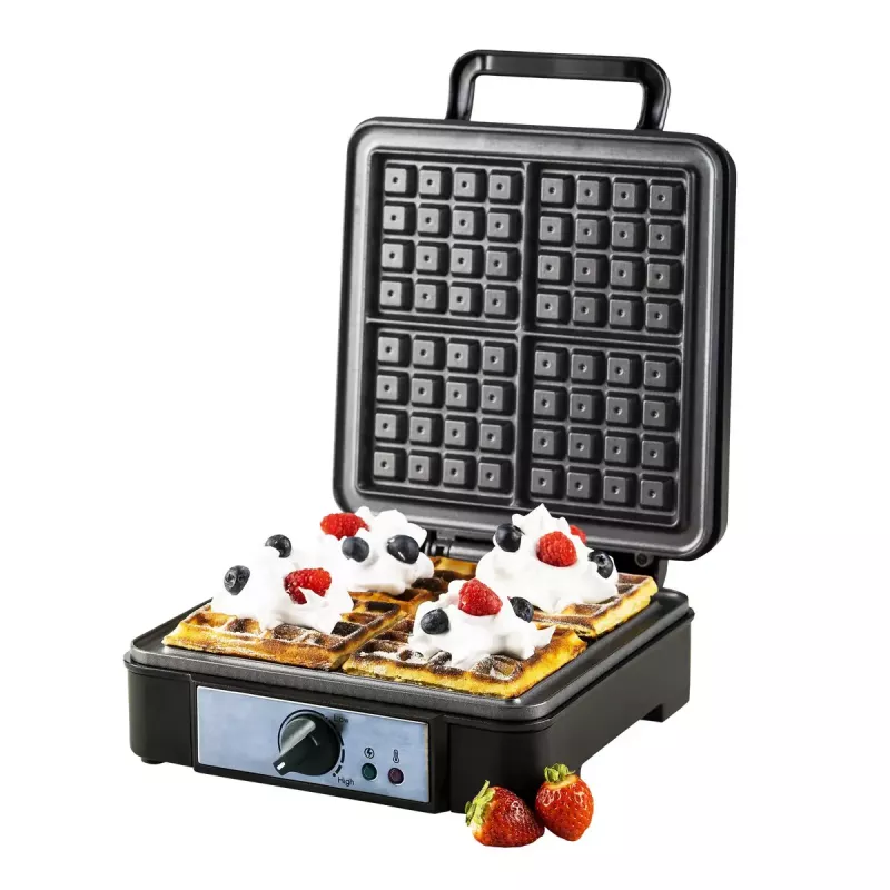 Vaflinė Adler AD 3049, 4 kvadratiniai vafliai, nelipni danga, 1800 W, juoda