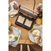 Kontaktinis grilis Adler AD 3052 stačiakampis plienas/juoda, 1200 W, grotelės viršuje, užrakinamas dangtis