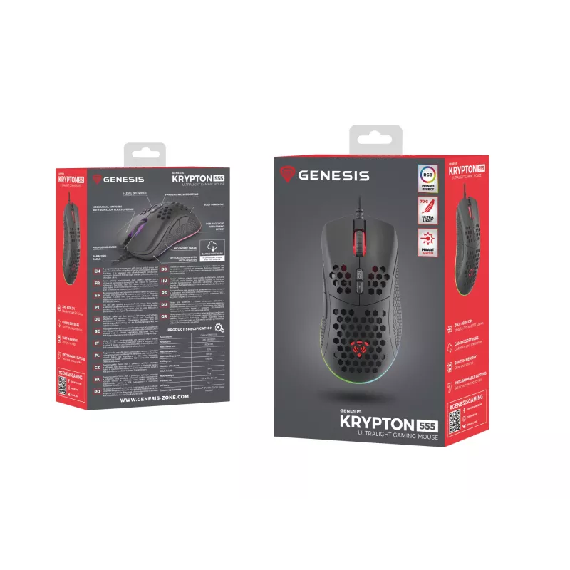 GENESIS Krypton 555 pelė žaidimams Dešinei rankai USB-A Optinė 8000 DPI