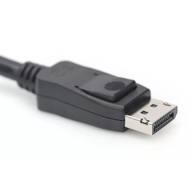 DIGITUS DisplayPort jungiamasis laidas, DP M/M, 3 m su užraktu, Ultra HD 8K, Vers. 1.3/1.4, juodas