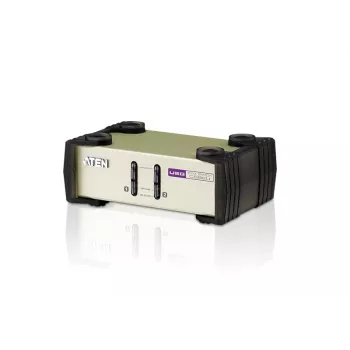 ATEN CS82U 2 prievadų USB - PS/2 VGA KVM jungiklis su KVM kabeliais, 2048 x 1536 pikselių, QXGA, 0,72 W, šviesiai pilka
