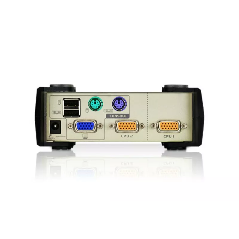 ATEN CS82U 2 prievadų USB - PS/2 VGA KVM jungiklis su KVM kabeliais, 2048 x 1536 pikselių, QXGA, 0,72 W, šviesiai pilka
