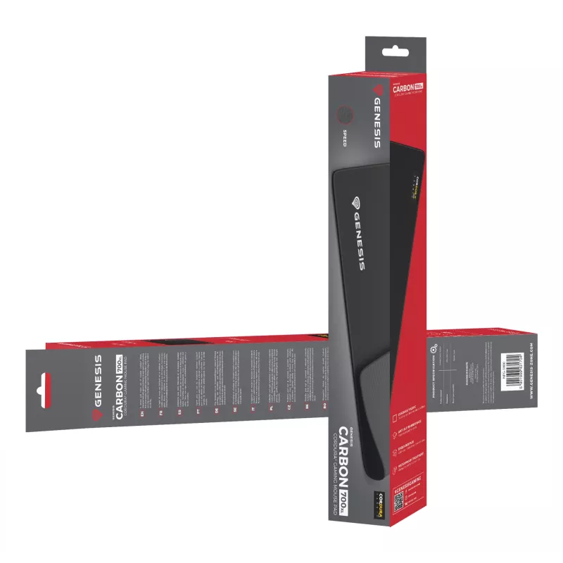 GENESIS Carbon 700 XL žaidimų pelės kilimėlis, juodas