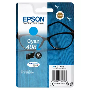 Epson 408L DURABrite Ultra rašalo kasetė 1 vnt. Originali didelės talpos (XL) Cyan