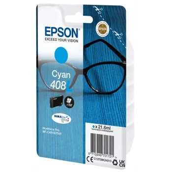 Epson 408L DURABrite Ultra rašalo kasetė 1 vnt. Originali didelės talpos (XL) Cyan