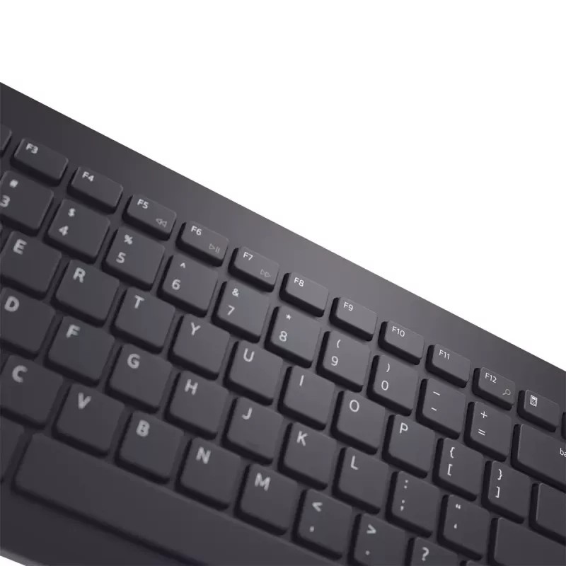 Belaidis klaviatūros ir pelės rinkinys Dell KM3322W — Pilno dydžio QWERTY, RF belaidis, juodas, biurui