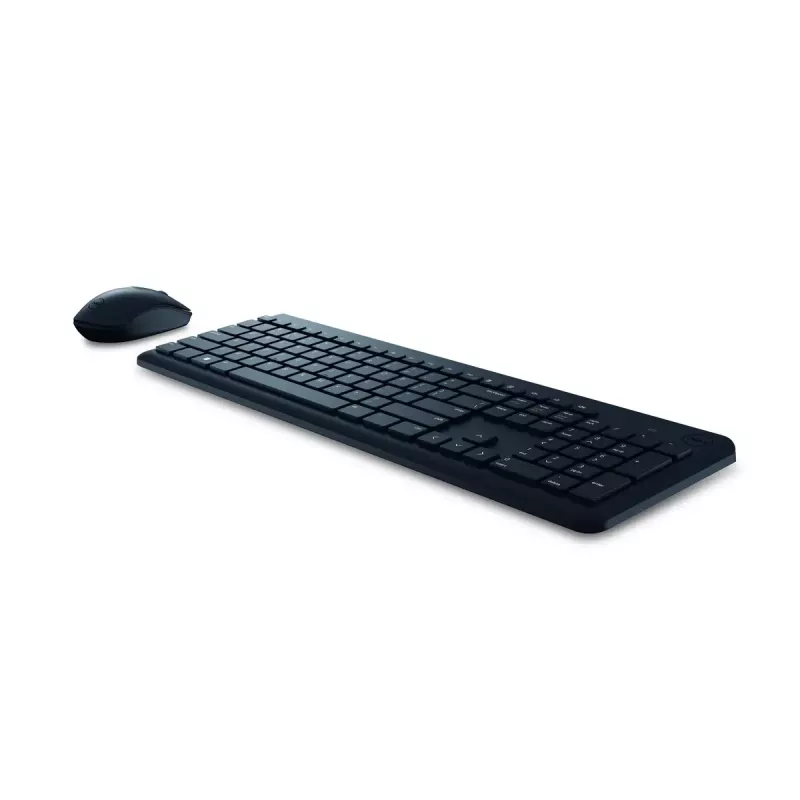 Belaidis klaviatūros ir pelės rinkinys Dell KM3322W — Pilno dydžio QWERTY, RF belaidis, juodas, biurui