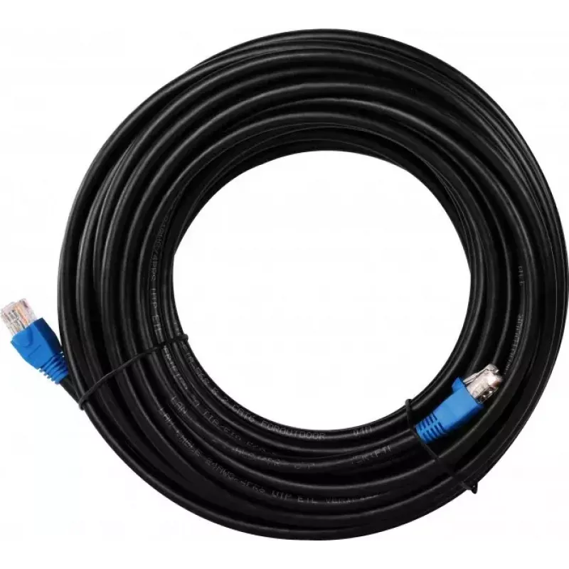 Grynasis kabelis Goobay CAT 6 U/UTP RJ-45 Cat6 15m Juodas