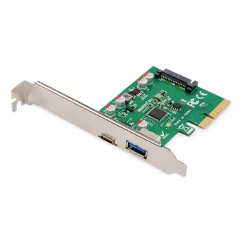 DIGITUS DS-30225 PCIe kortelė USB Type-C + USB-A, iki 10 Gb/s