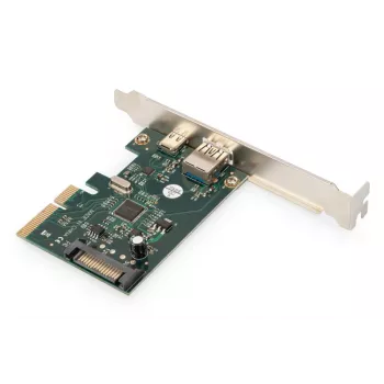 DIGITUS DS-30225 PCIe kortelė USB Type-C + USB-A, iki 10 Gb/s