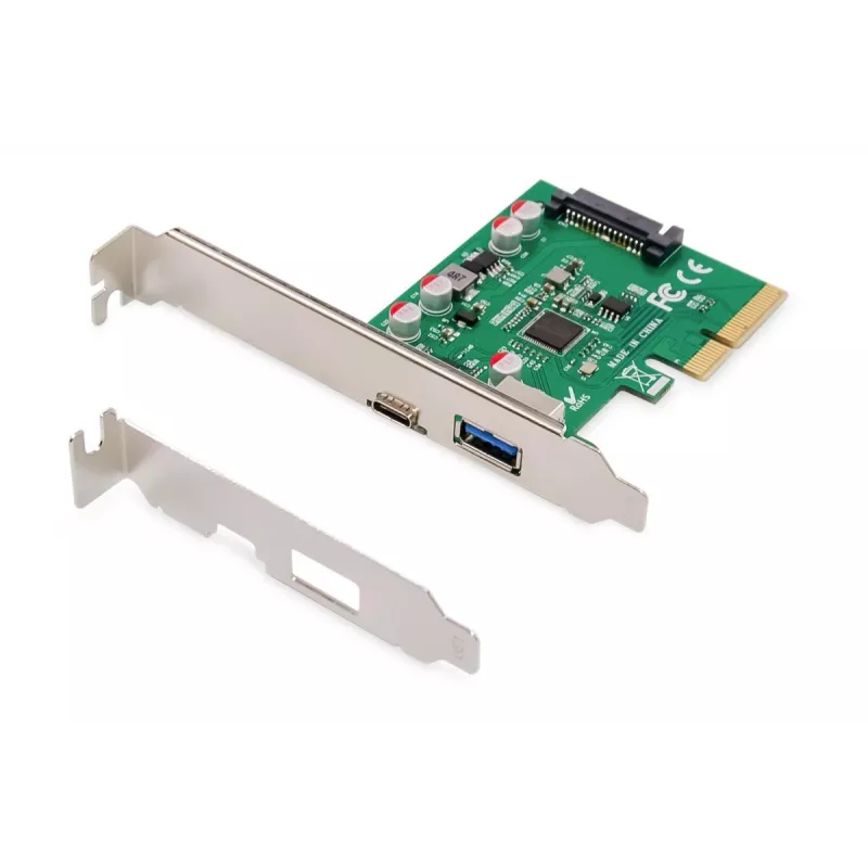 DIGITUS DS-30225 PCIe kortelė USB Type-C + USB-A, iki 10 Gb/s
