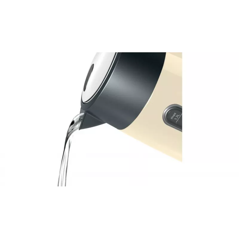 Elektrinis virdulys Bosch TWK4P437 1,7 L, 2400 W, nerūdijančio plieno korpusas, belaidis, smėlio/juodos spalvos