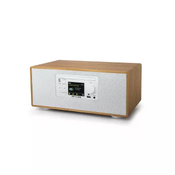 Asmeninis radijo imtuvas Muse M-695 DBTW – DAB/DAB+/FM skaitmeninis siųstuvas, 2,8 colio TFT, 60 W RMS, AC/DC, medžio/baltos spalvos