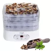 Džiovintuvas ADLER AD 6658, 5 padėklų, LCD laikmatis 70h, 35–70°C, 230W (maks. 550W), baltas