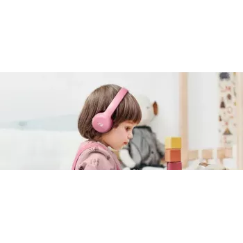 Belaidės ausinės ant galvos Muse M-215 BTP, Bluetooth, 115 g, rožinės spalvos