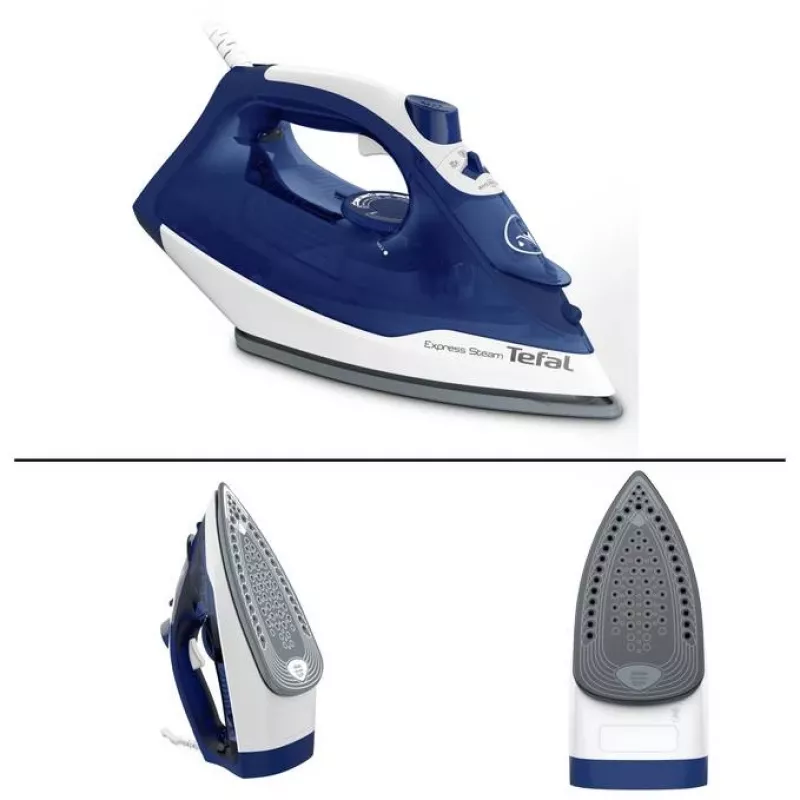 Tefal FV2838 Lygintuvas sausu ir garu su Cerilium padu 2400 W Mėlyna, Balta