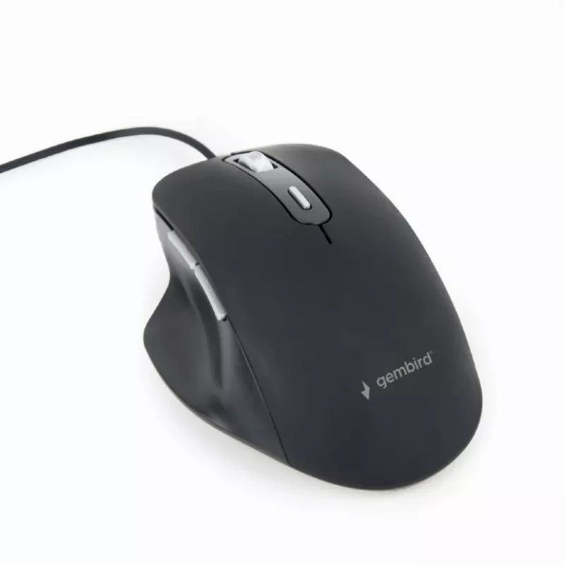 GEMBIRD MUS-6B-02 Laidinė optinė pelė su USB jungtimi, 6 mygtukai, juoda