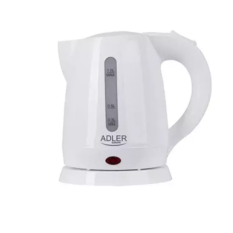 Elektrinis virdulys Adler AD 1272 – 1 L, 1600 W, lazdyno riešutų ir baltos spalvos, mygtukų valdymas, nuo kalkių apsaugantis filtras