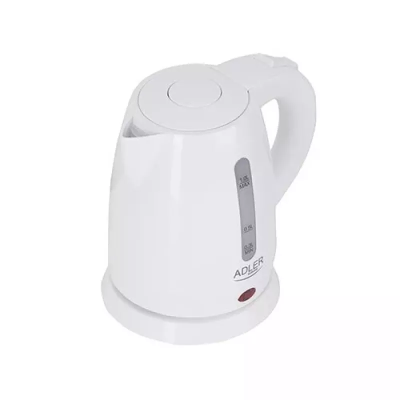 Elektrinis virdulys Adler AD 1272 – 1 L, 1600 W, lazdyno riešutų ir baltos spalvos, mygtukų valdymas, nuo kalkių apsaugantis filtras