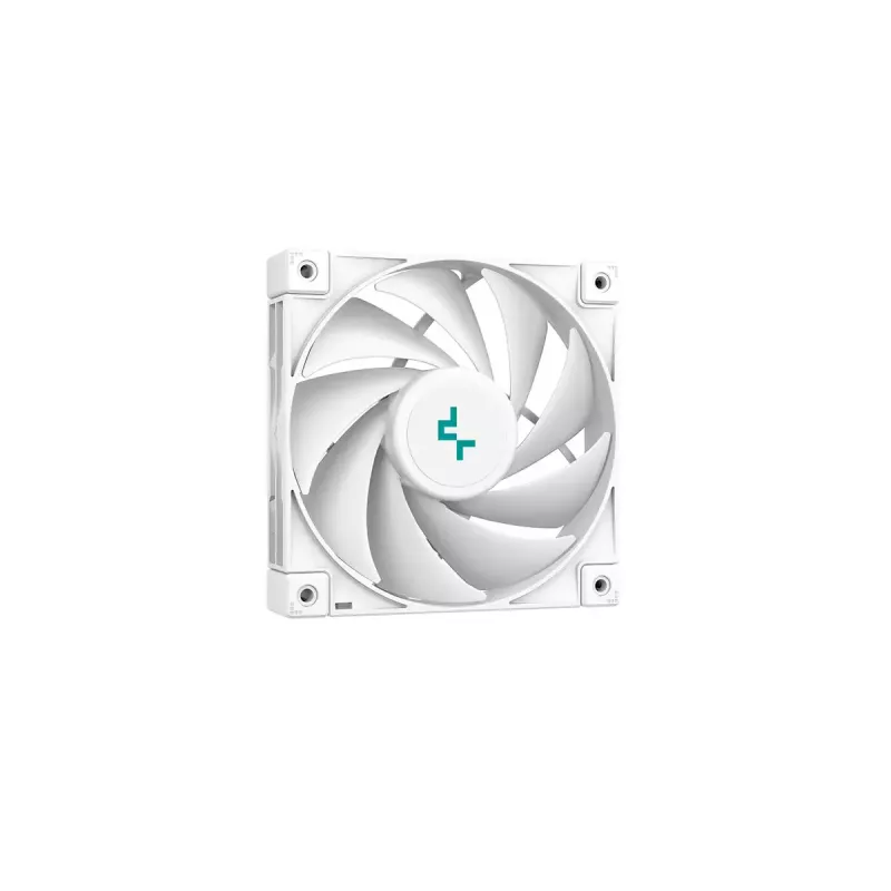 Oro aušintuvas DeepCool AK400 WH — 4×6 mm šilumos vamzdeliai, 120 mm FDB ventiliatorius, 1850 RPM, 66,47 CFM, baltas