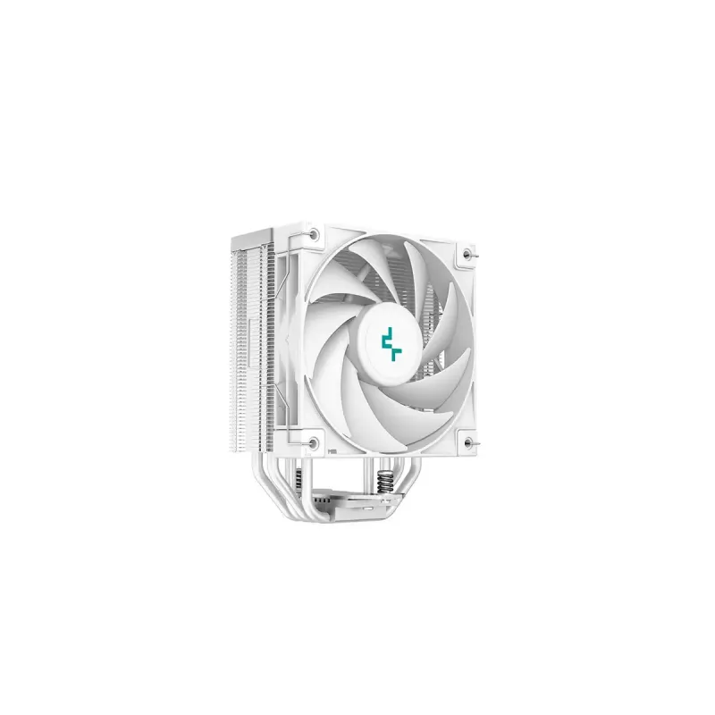 Oro aušintuvas DeepCool AK400 WH — 4×6 mm šilumos vamzdeliai, 120 mm FDB ventiliatorius, 1850 RPM, 66,47 CFM, baltas