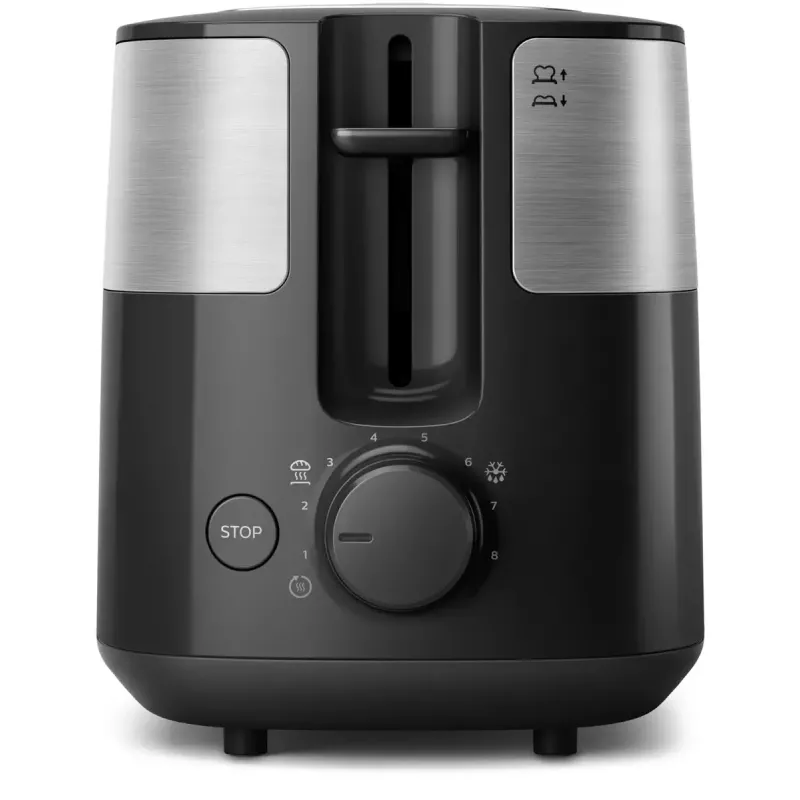 Skrudintuvas Philips HD2516/90 Daily Collection — 2 griežinėliams, 830 W, 8 skrudinimo lygiai, atitirpinimas, išimamas trupinių padėklas