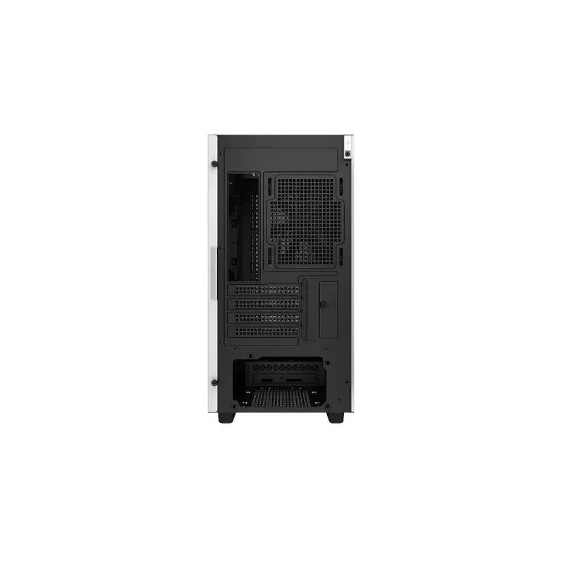 DeepCool CH370 WH R-CH370-WHNAM1-G-1 Micro ATX Mini Tower kompiuterio dėžė su šoniniu langu, tinka 360 mm radiatoriui, 2x 3,5 colio ir 3x 2,5 colio vietos diskams, balta